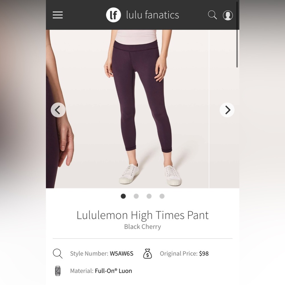 Lululemon High Times Pant